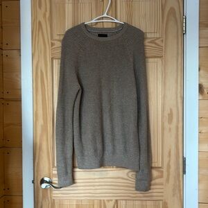 Denver Hayes Tan Knit Crew Neck Sweater